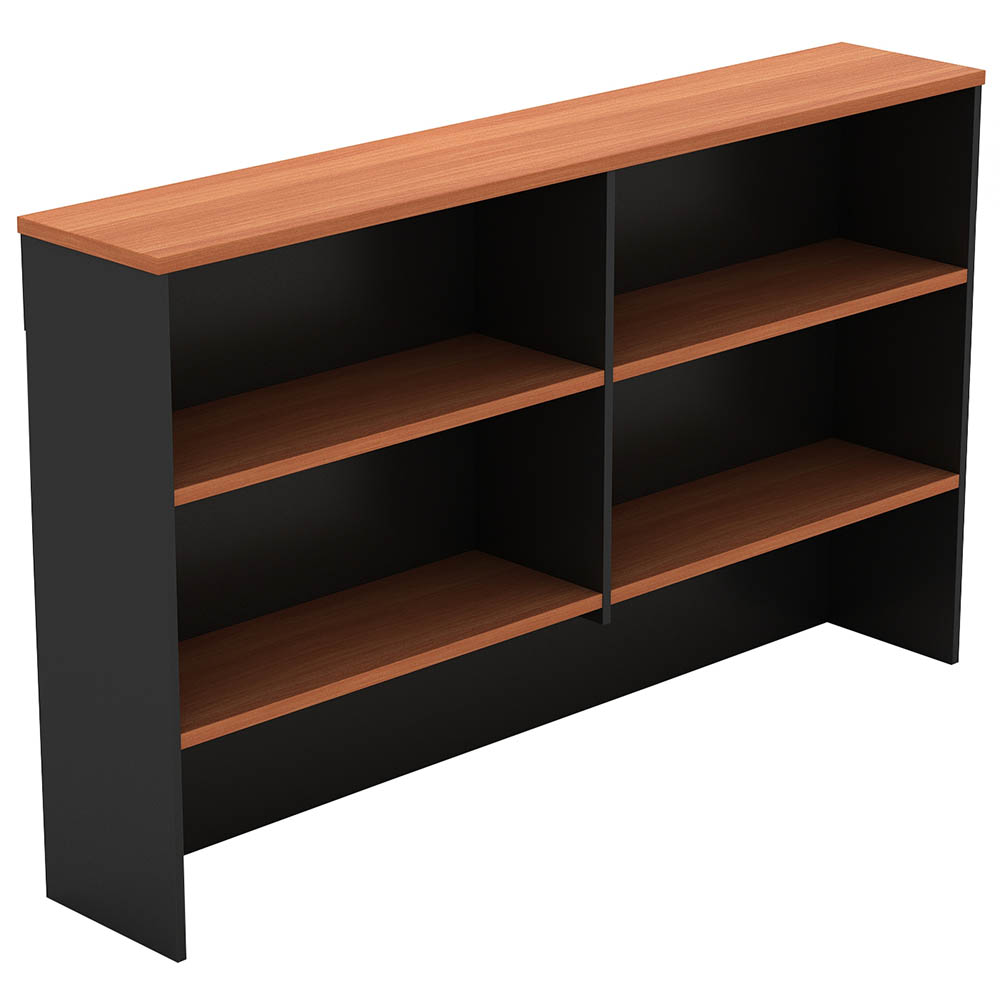 Image for OM OVERHEAD HUTCH 1800 X 325 X 1080MM CHERRY/CHARCOAL from Aztec Office National Melbourne