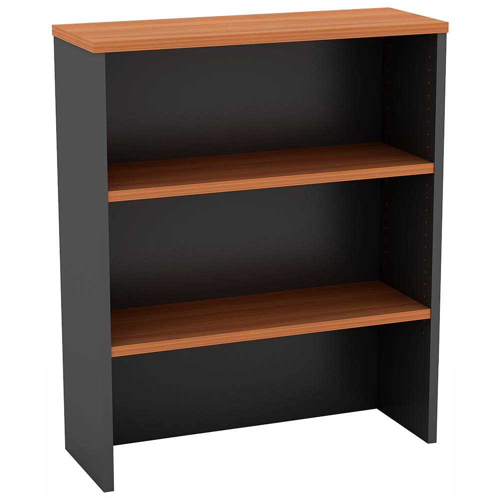 Image for OM OVERHEAD HUTCH 900 X 325 X 1080MM CHERRY/CHARCOAL from Darwin Business Machines Office National