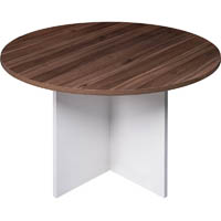 om premier round meeting table 1200 x 720mm casnan/white