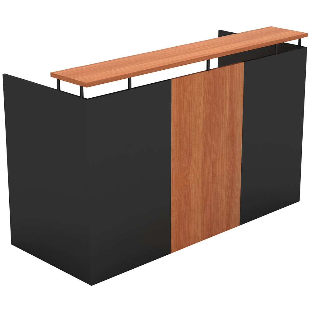 Image for OM RECEPTION COUNTER DESK 1800 X 750 X 1100MM CHERRY/CHARCOAL from Office National Barossa