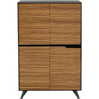 novara cabinet 4 door 1224 x 425 x 1750mm zebrano timber veneer