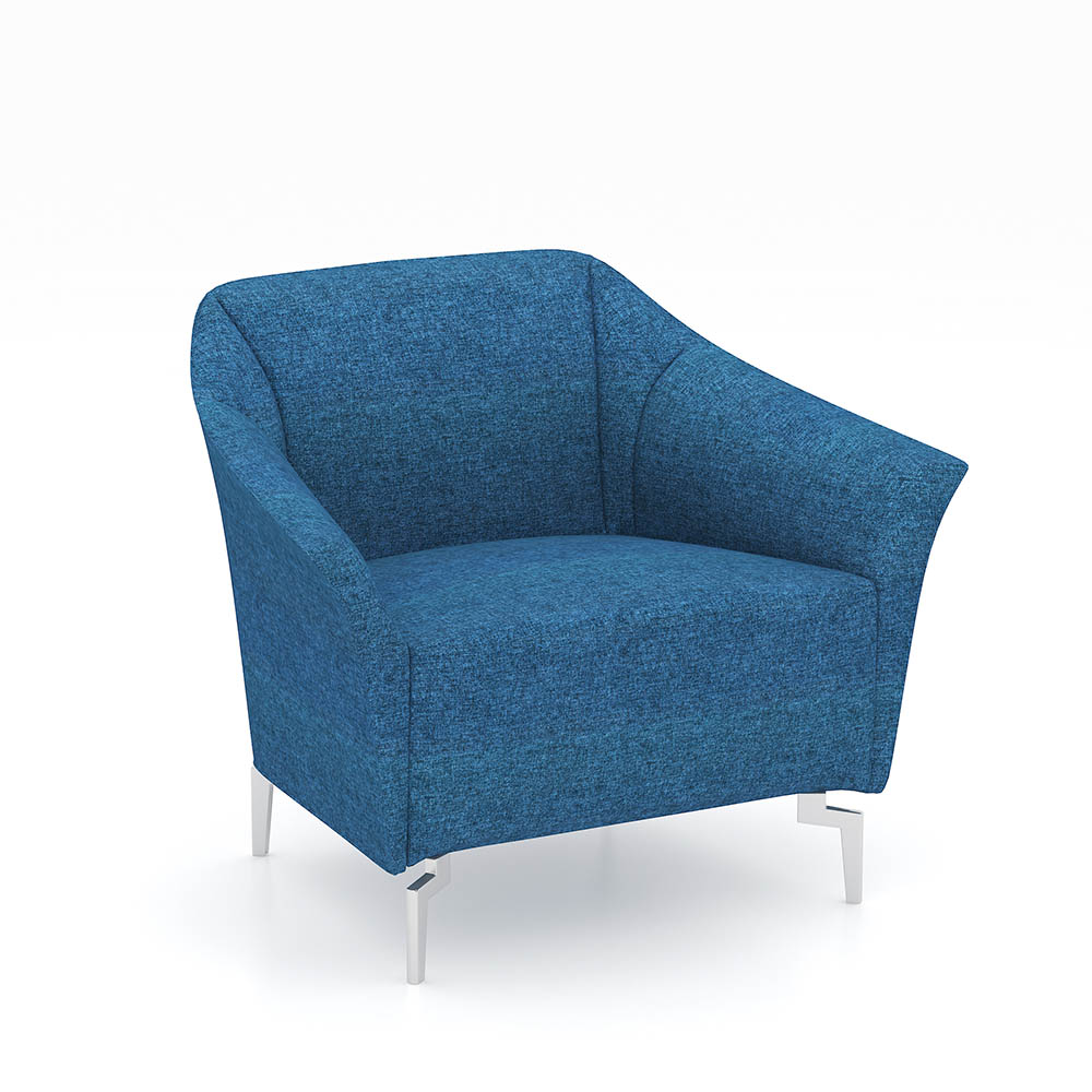 Image for VENICE FABRIC SOFA CHAIR SINGLE SEATER BLUE from Surry Office National