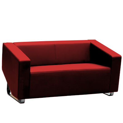 Image for CUBE SOFA LOUNGE TWO SEATER RED from Office National Barossa