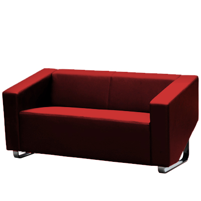 Image for CUBE SOFA LOUNGE THREE SEATER RED from OFFICE NATIONAL CANNING VALE