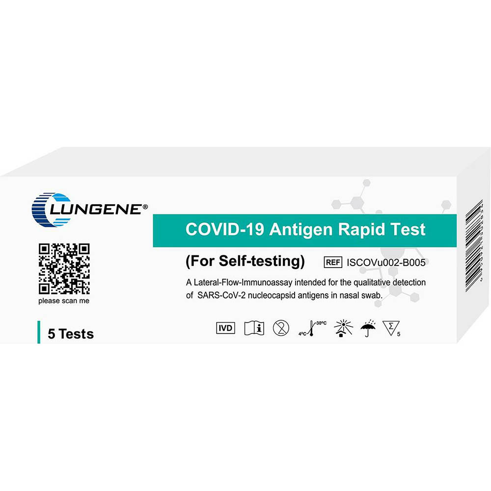 Image for CLUNGENE COVID-19 RAPID ANTIGEN TEST KIT PACK 5 from OFFICE NATIONAL CANNING VALE