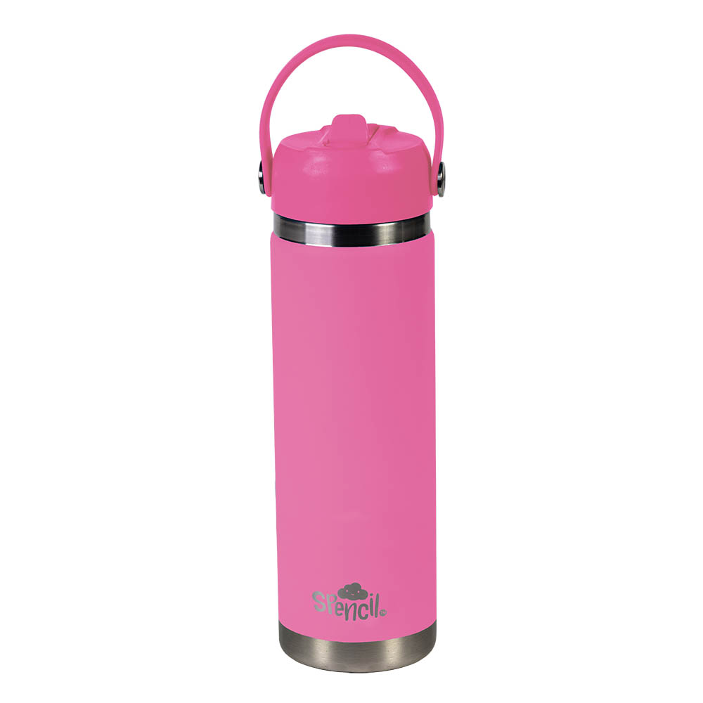 Image for SPENCIL INSULATED WATER BOTTLE BPA FREE 650ML FUSCHIA from Office National Sydney Stationery