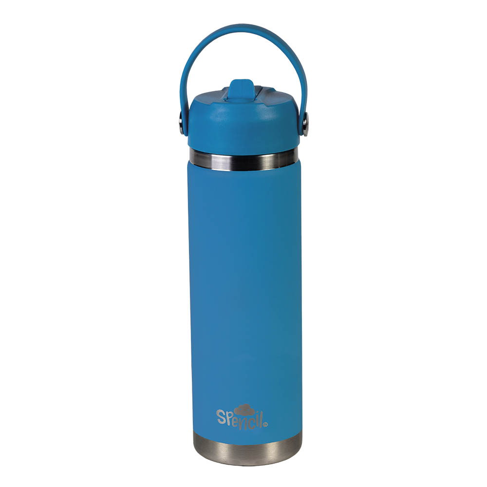 Image for SPENCIL INSULATED WATER BOTTLE BPA FREE 650ML PACIFIC from BACK 2 BASICS & HOWARD WILLIAM OFFICE NATIONAL