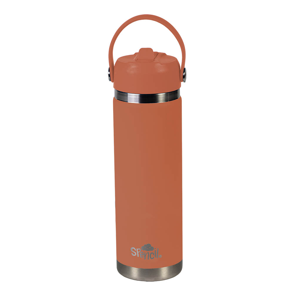 Image for SPENCIL INSULATED WATER BOTTLE BPA FREE 650ML TIGER ORANGE from Office National Sydney Stationery