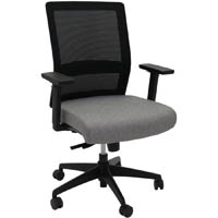 rapidline gesture task chair medium mesh back arms black/light grey
