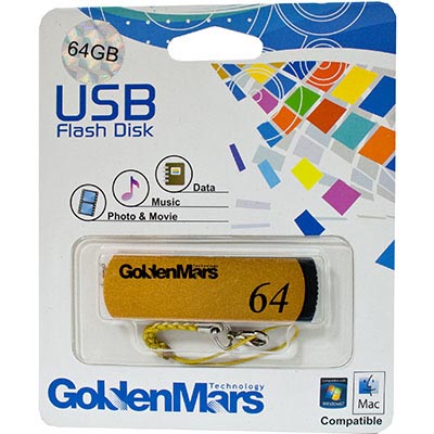 Image for GOLDEN MARS USB 2.0 FLASH DRIVE 64GB GOLD from Two Bays Office National