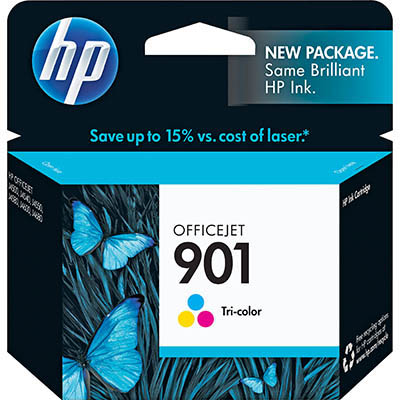 Image for HP CC656AA 901 INK CARTRIDGE TRI COLOUR PACK CYAN/MAGENTA/YELLOW from Office National Barossa