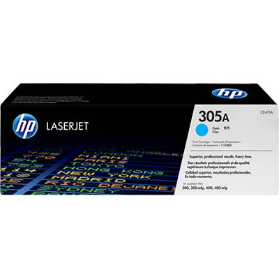 Image for HP CE411A 305A TONER CARTRIDGE CYAN from Office National