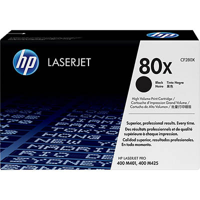 Image for HP CF280X 80X TONER CARTRIDGE HIGH YIELD BLACK from OFFICE NATIONAL CANNING VALE