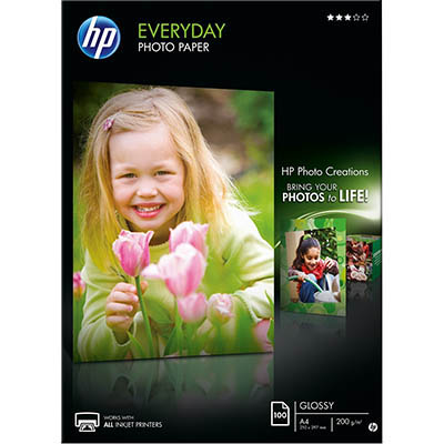 Image for HP Q2510A EVERYDAY GLOSSY PHOTO PAPER 200GSM A4 WHITE PACK 100 from Mackay Business Machines (MBM) Office National