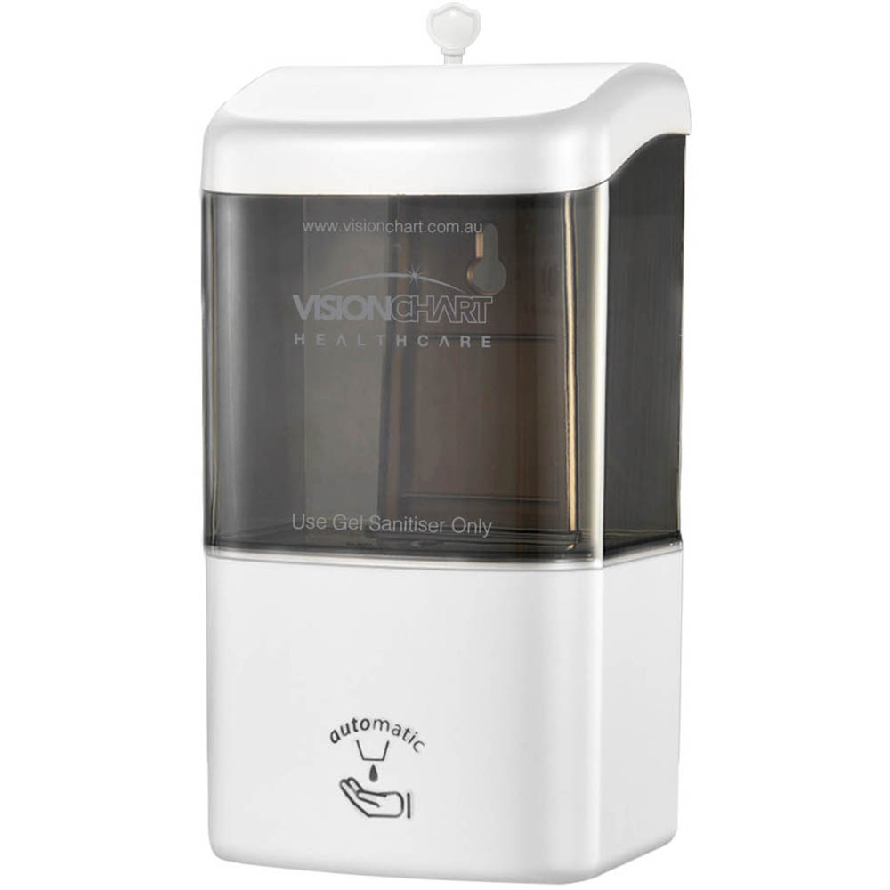 Image for VISIONCHART AUTOMATIC GEL SANITISER WALL MOUNTED DISPENSER WHITE from Darwin Business Machines Office National