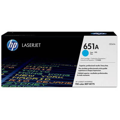 Image for HP CE341A 651A TONER CARTRIDGE CYAN from Office National