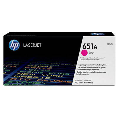 Image for HP CE343A 651A TONER CARTRIDGE MAGENTA from Office National Barossa