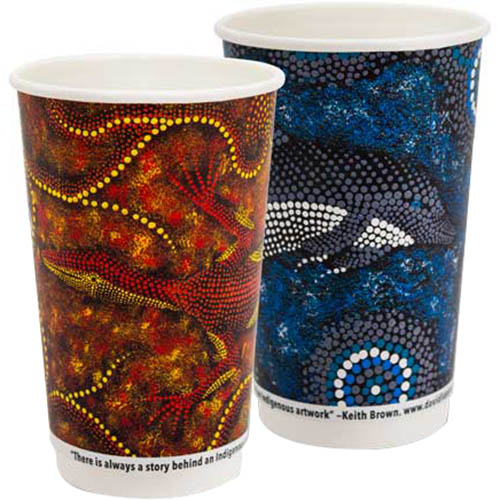 Image for HUHTAMAKI FUTURE FRIENDLY CCAB DOUBLE WALL PAPER CUP 510ML ASSORTED PACK 25 from Office National Barossa