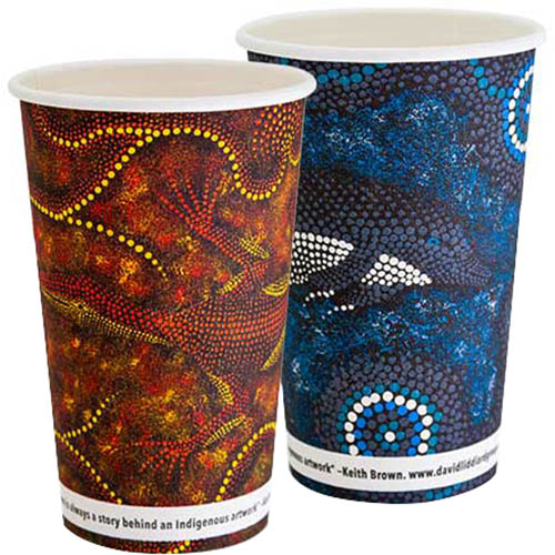 Image for HUHTAMAKI FUTURE FRIENDLY CCAB SINGLE WALL PAPER CUP 510ML ASSORTED PACK 50 from Angletons Office National