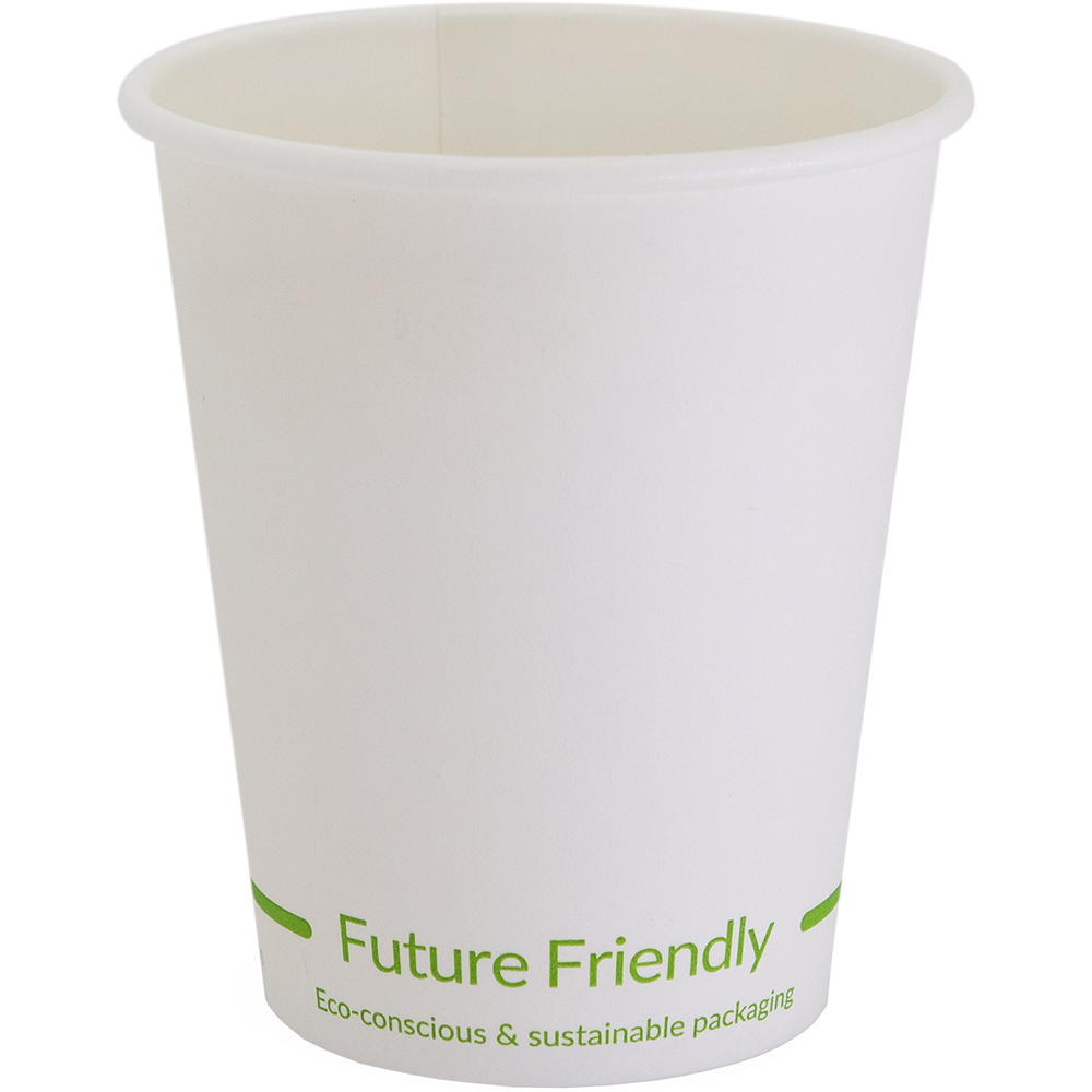 Image for HUHTAMAKI SINGLE WALL COFFEE CUP 8OZ WHITE PACK 50 from Angletons Office National