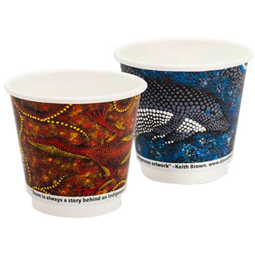 Image for HUHTAMAKI FUTURE FRIENDLY CCAB DOUBLE WALL PAPER CUP 280ML ASSORTED PACK 25 from Premier Office National