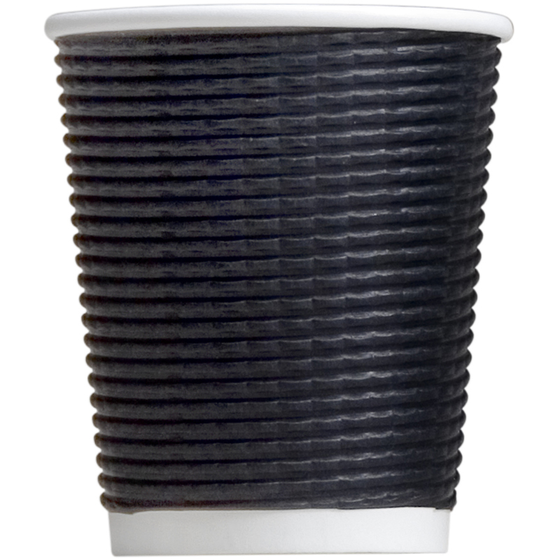 Image for HUHTAMAKI TRIPLE WALL CORRUGATED COFFEE CUP 8OZ CHARCOAL PACK 25 from Office National Capalaba