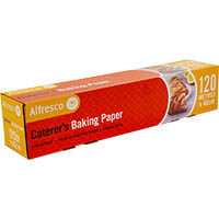 alfresco caterers baking paper 400mm x 120m