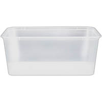 huhtamaki rectangular food container 1000ml clear sleeve 50