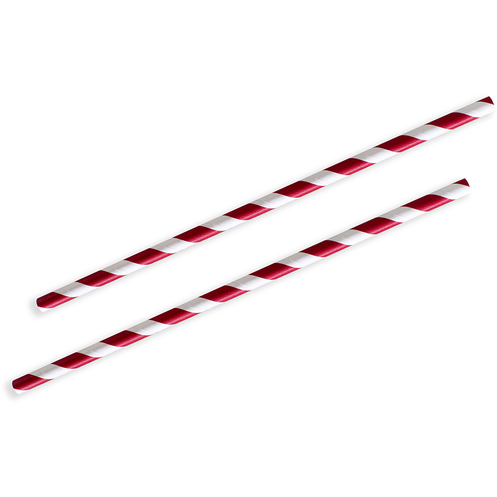 Image for HUHTAMAKI FUTURE FRIENDLY PAPER STRAW REGULAR RED STRIPE PACK 250 from Emerald Office Supplies Office National