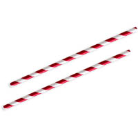 huhtamaki future friendly paper straw regular red stripe pack 250