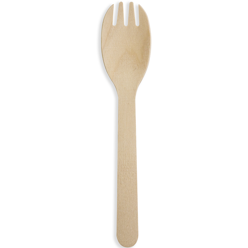 Image for HUHTAMAKI FUTURE FRIENDLY WOODEN CUTLERY SPORK PACK 100 from Emerald Office Supplies Office National
