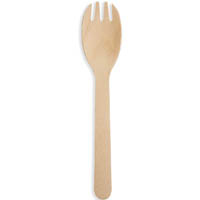 huhtamaki future friendly wooden cutlery spork pack 100