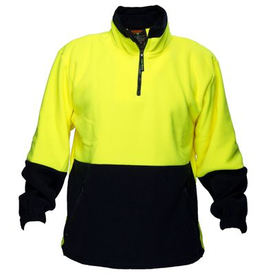 Image for PRIME MOVER MF115 HI-VIS POLAR FLEECE JUMPER LONG SLEEVE 1/4 ZIP 2-TONE from OFFICE NATIONAL CANNING VALE
