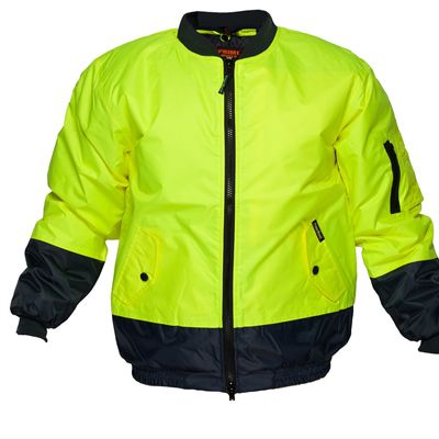 Image for PRIME MOVER MJ304 HI-VIS WATERPROOF BOMBER JACKET 2-TONE DAY ZIP from Micon Office National