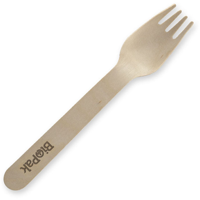Image for BIOPAK WOODEN FORK 160MM PACK 100 from Aztec Office National Melbourne