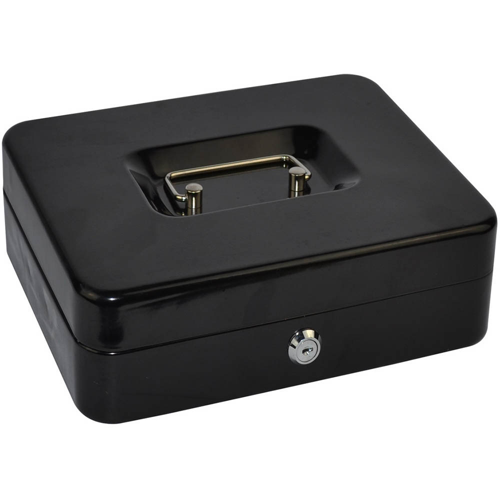 Image for ITALPLAST DELUXE METAL CASH BOX 118 X 150 X 80MM BLACK from Connelly's Office National