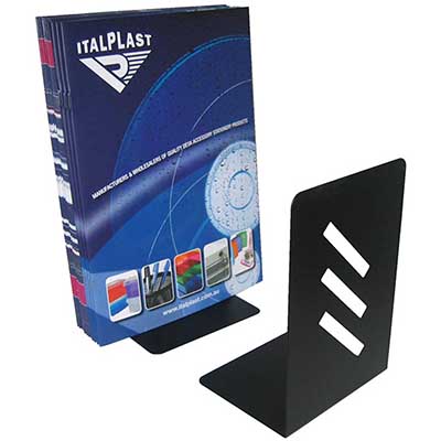 Image for ITALPLAST BOOKEND METAL BLACK from Office National Limestone Coast