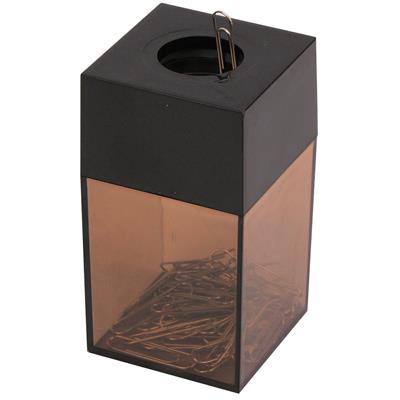 Image for ITALPLAST PAPER CLIP DISPENSER MAGNETIC BLACK/SMOKE from OFFICE NATIONAL CANNING VALE