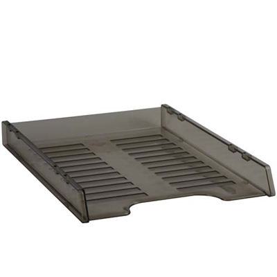 Image for ITALPLAST SLIMLINE MULTI FIT DOCUMENT TRAY A4 SMOKE from Angletons Office National