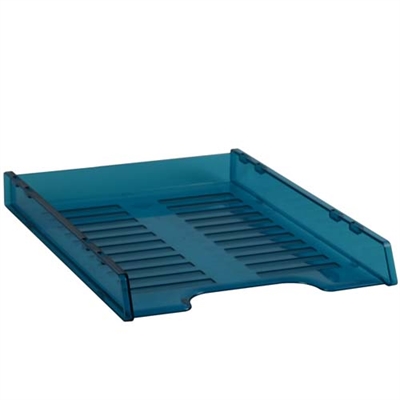 Image for ITALPLAST SLIMLINE MULTI FIT DOCUMENT TRAY A4 TINTED BLUE from Office National Barossa