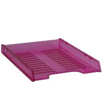 italplast slimline multi fit document tray a4 tinted pink