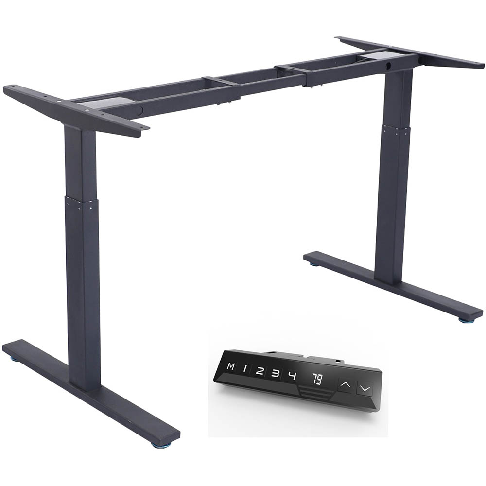 Image for INFINITY 252M ELECTRIC HEIGHT ADJUSTABLE DESK 2 MOTOR BLACK FRAME ONLY from Surry Office National