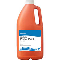 initiative washable poster paint 2 litre red