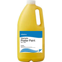 initiative washable poster paint 2 litre yellow