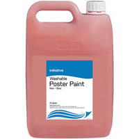 initiative washable poster paint 5 litre red