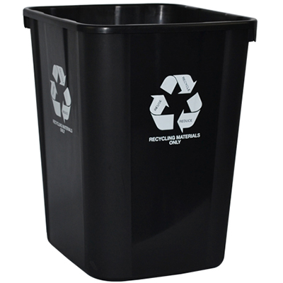 Image for ITALPLAST GREENR TIDY BIN RECYCLE ONLY 32 LITRE BLACK from Office National Sydney Stationery
