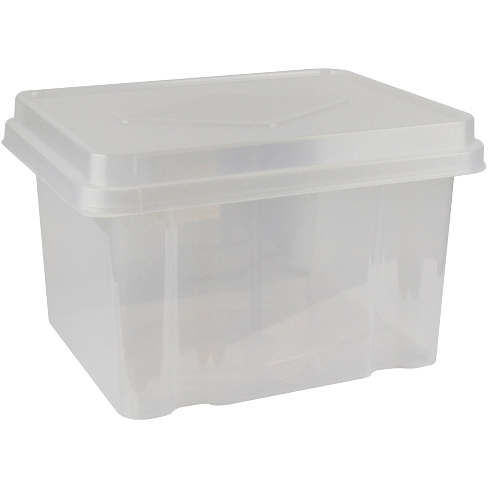 Image for ITALPLAST FILE STORAGE BOX 32 LITRE CLEAR/CLEAR LID from Office National ONE Solution Business Supplies