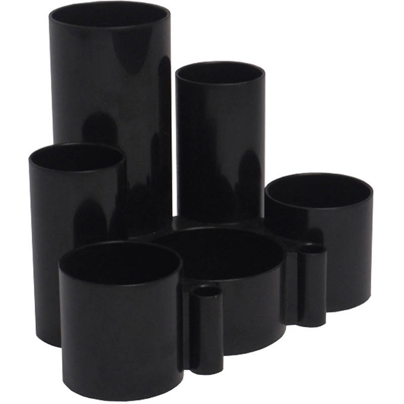 Image for ITALPLAST DESK TIDY 6 COMPARTMENT BLACK from OFFICE NATIONAL CANNING VALE