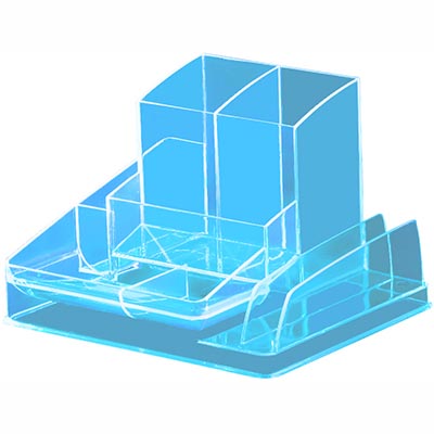 Image for ITALPLAST DESK ORGANISER NEON BLUE from PaperChase Office National