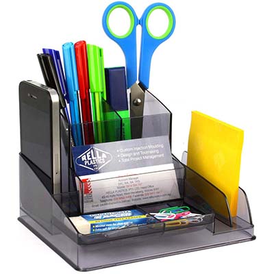 Image for ITALPLAST DESK ORGANISER TINTED GREY from Axsel Office National